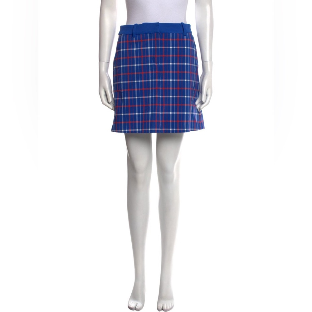 Tory Sport Plaid Skort Blue Red Golf Tennis Skirt Built-In Shorts Size Small